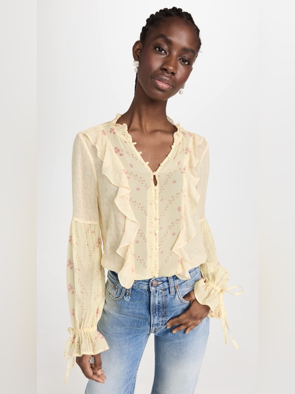 PAIGE Silk Women's Haiku Blouse, S- M
